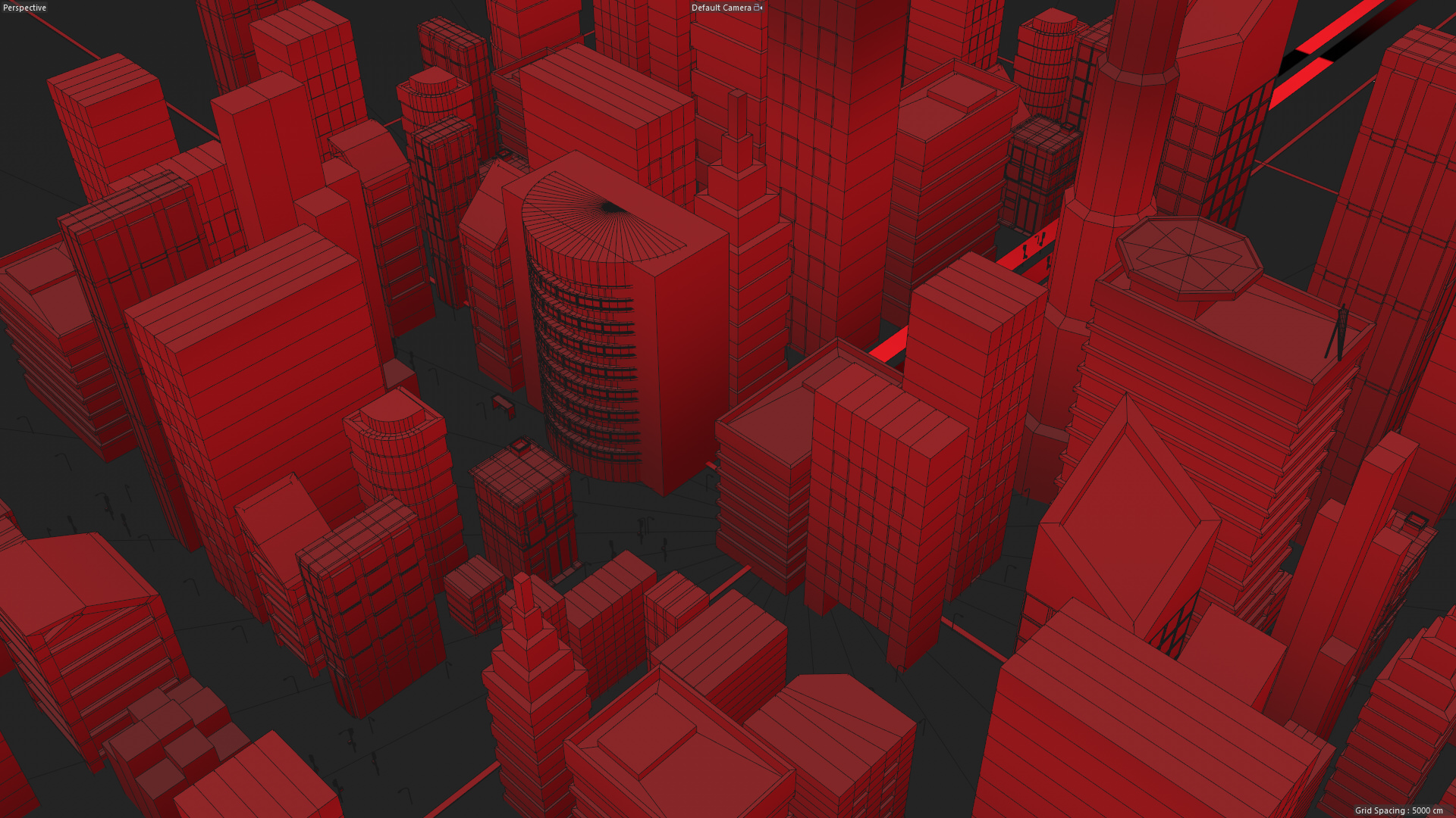 MSI VALORANT Invitational Making of. 3D scene of the city